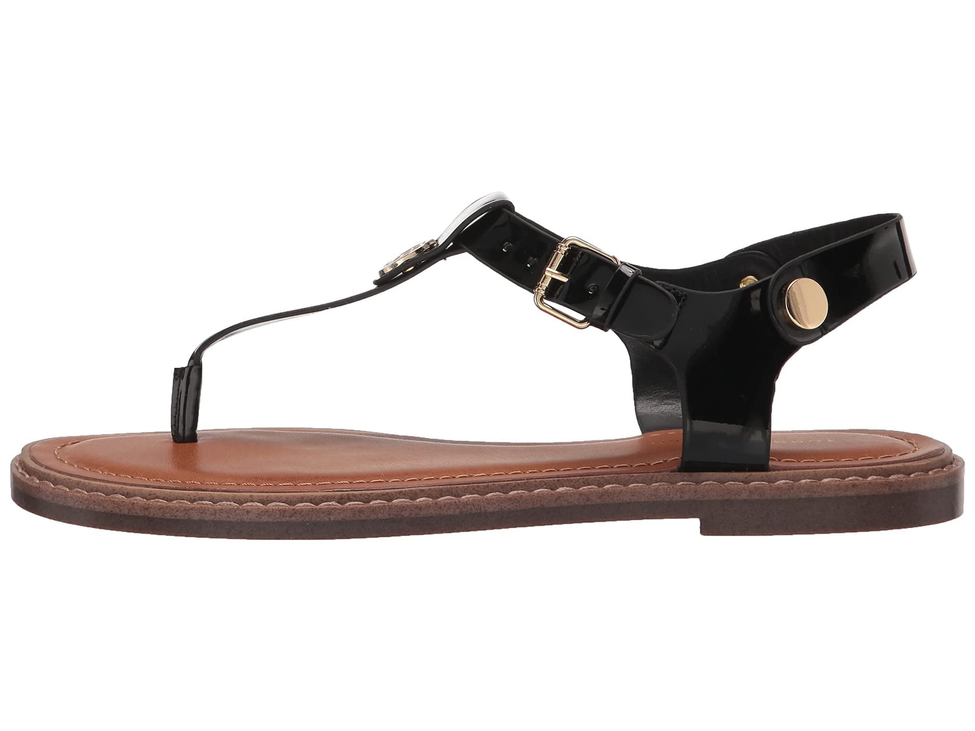 Foto 5 pulgar | Sandalia Plana Tommy Hilfiger Bennia Para Mujer, Color Negro Charol 6.5 - Venta Internacional.