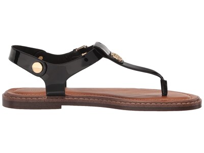 Foto 5 | Sandalia Plana Tommy Hilfiger Bennia Para Mujer, Color Negro Charol 6.5 - Venta Internacional.