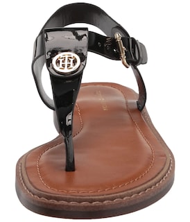 Foto 6 | Sandalia Plana Tommy Hilfiger Bennia Para Mujer, Color Negro Charol 6.5 - Venta Internacional.