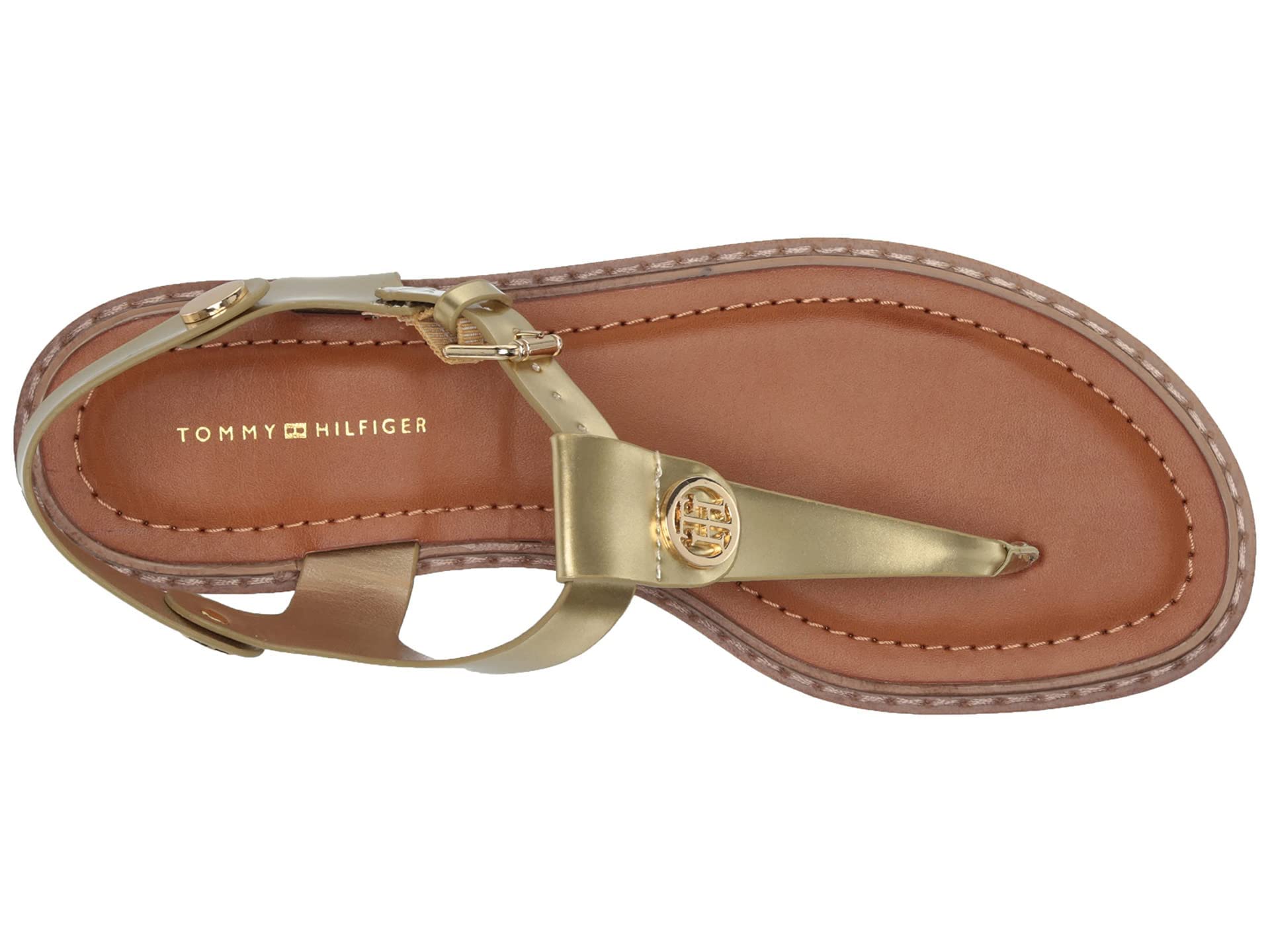 Foto 3 pulgar | Sandalias Tommy Hilfiger Bennia Para Mujer, Color Dorado, Talla 6 - Venta Internacional.