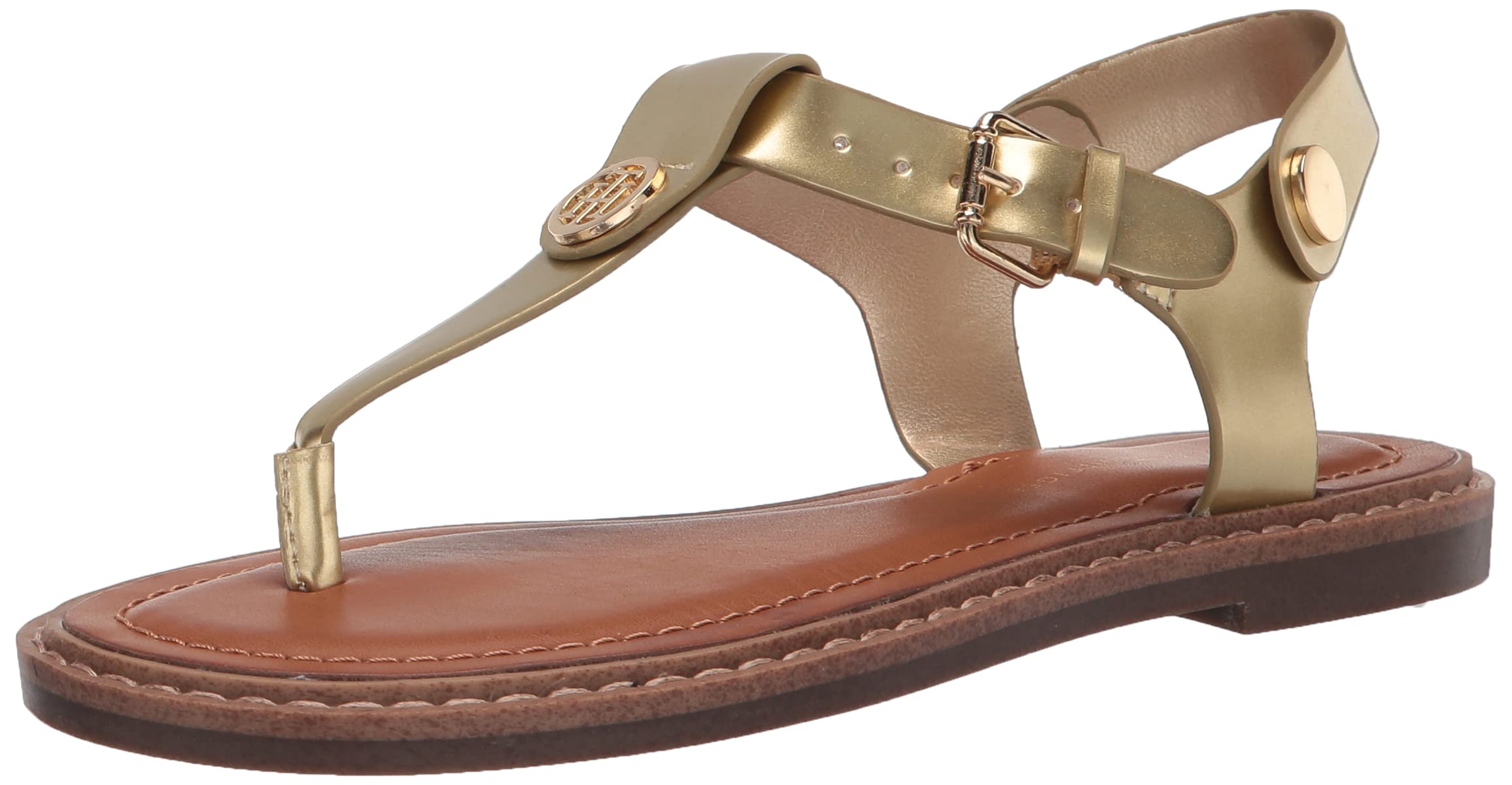 Foto 2 pulgar | Sandalias Tommy Hilfiger Bennia Para Mujer, Color Dorado, Talla 35 - Venta Internacional.