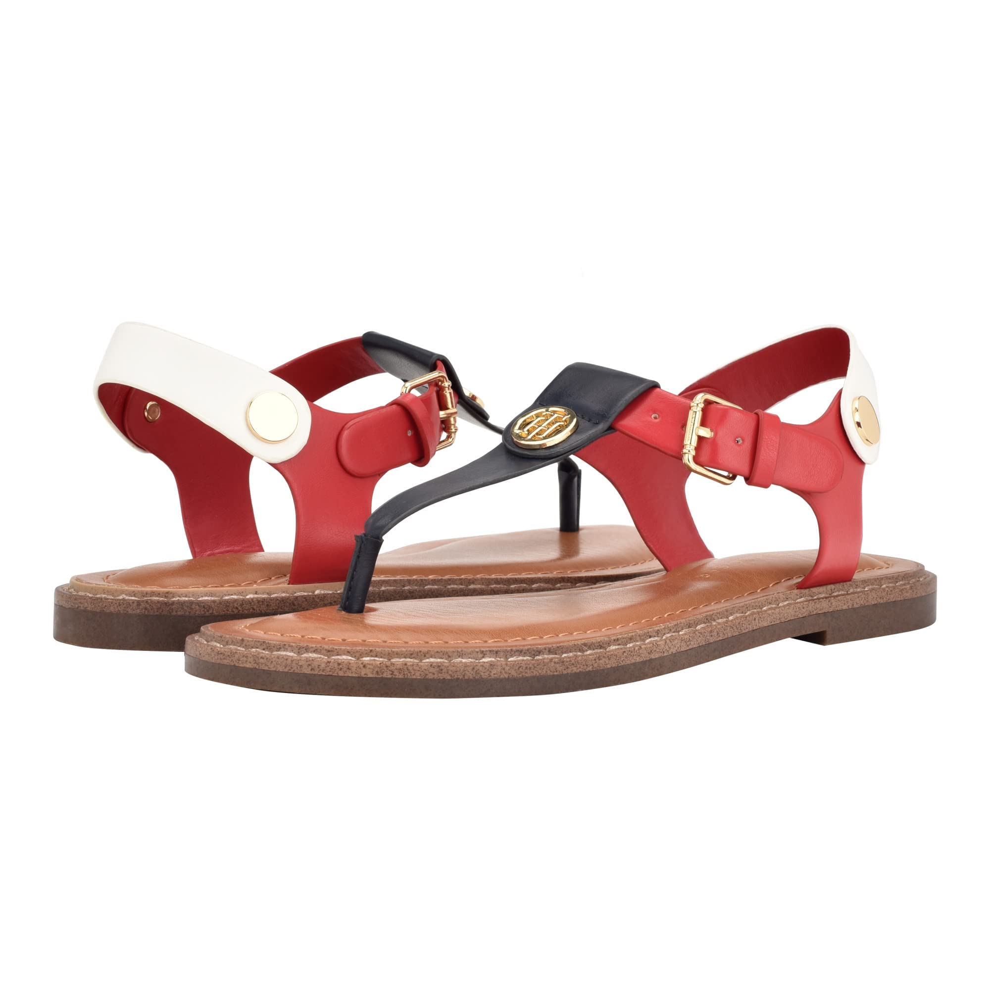 Foto 2 pulgar | Sandalia Tommy Hilfiger Bennia Para Mujer, Color Rojo, Talla 8 - Venta Internacional.