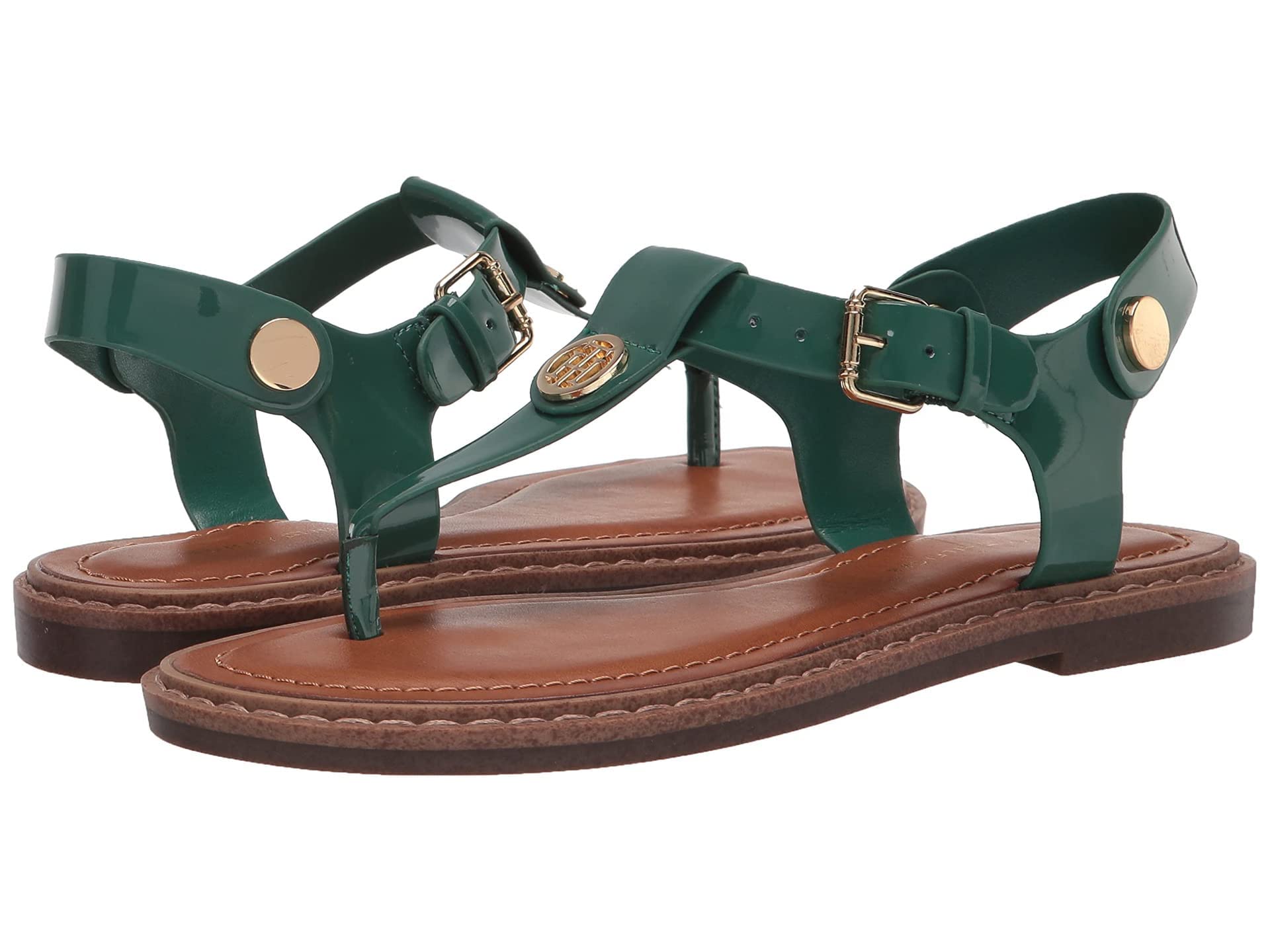 Foto 2 pulgar | Sandalias Tommy Hilfiger Bennia Para Mujer, Color Verde Kelly, Talla 5 - Venta Internacional.