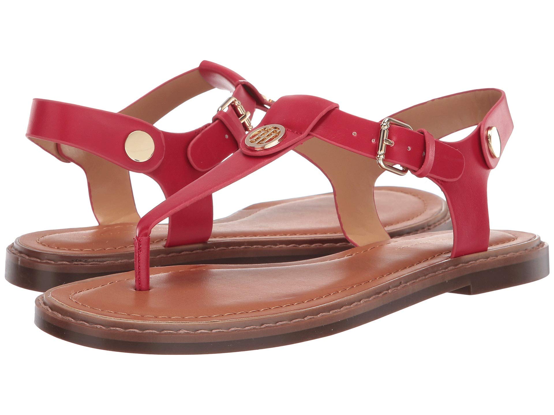 Foto 2 pulgar | Sandalias Tommy Hilfiger Bennia Para Mujer Planas, Color Rojo 5.5 - Venta Internacional.