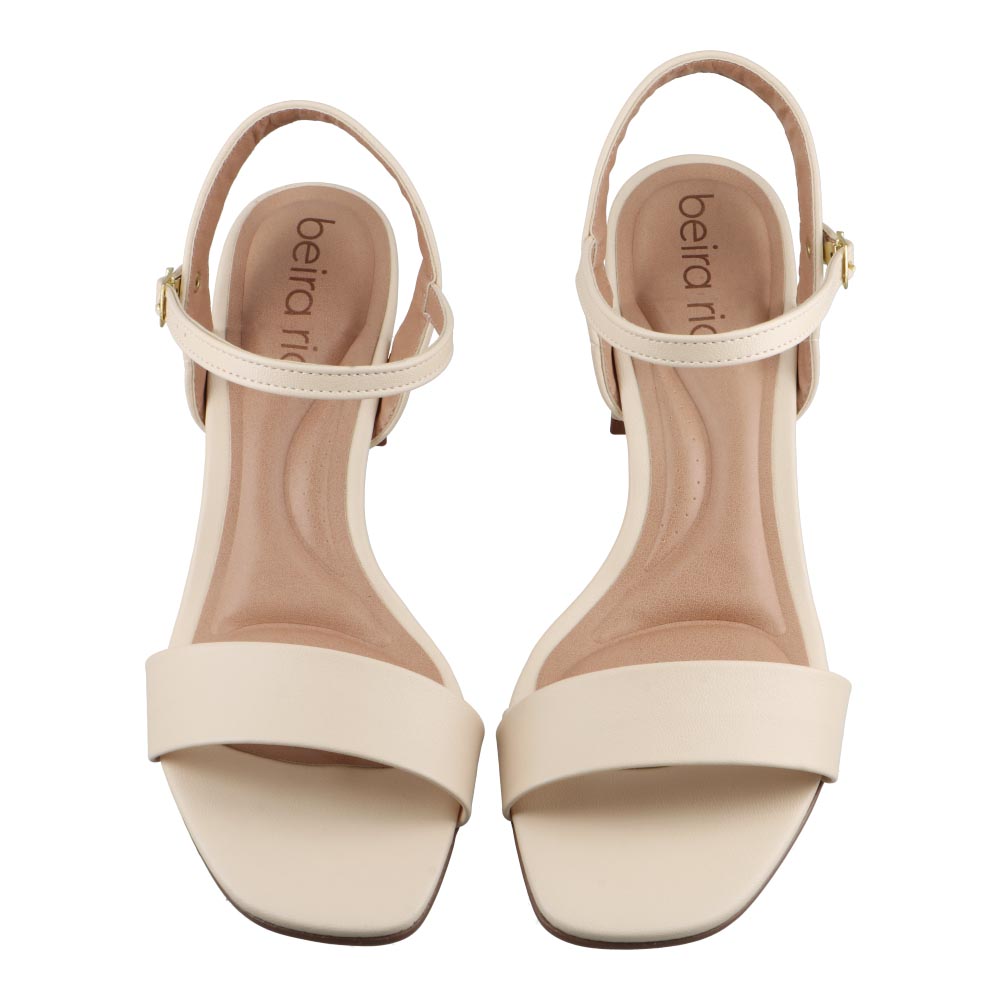 Foto 7 pulgar | Sandalias Beira Rio 8536100 Beige Tacon Ancho Bajo Mujer Talla 22 A 27 E Sandalia Vestir