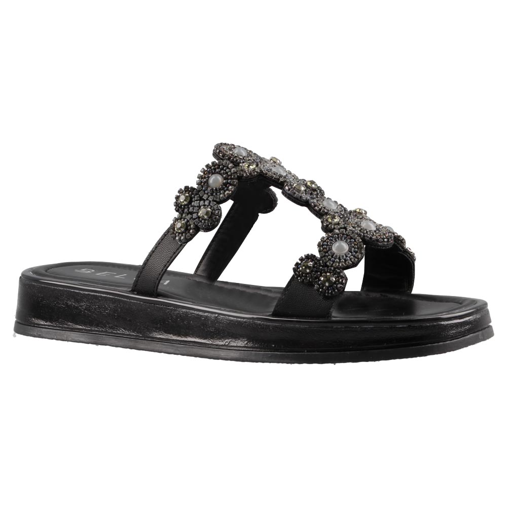 Sandalia Dama Belua 9212 Negro Sandalia Casual Piso Talla 23 A 26 E