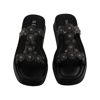 Foto 6 | Sandalia Dama Belua 9212 Negro Sandalia Casual Piso Talla 23 A 26 E