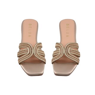 Foto 6 | Sandalia Dama Belua 9213 Oro Rosado Sandalia Casual Piso Talla 23 A 26 E