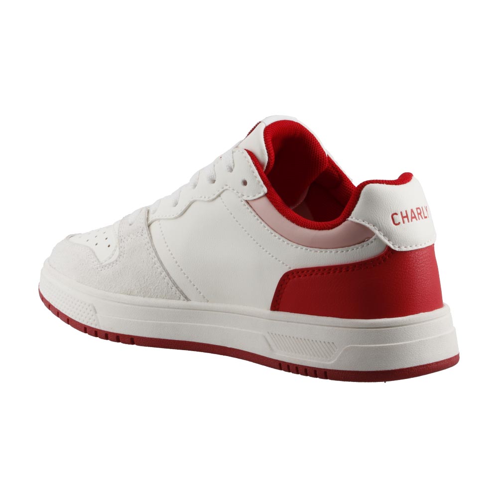 Foto 4 | Tenis Dama Charly 59959 Blanco/rojo Tenis Casuales Mujer Talla 22 A 27 E