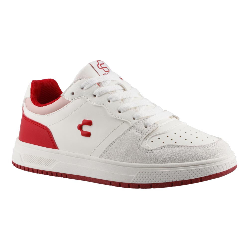 Tenis Dama Charly 59959 Blanco/rojo Tenis Casuales Mujer Talla 22 A 27 E