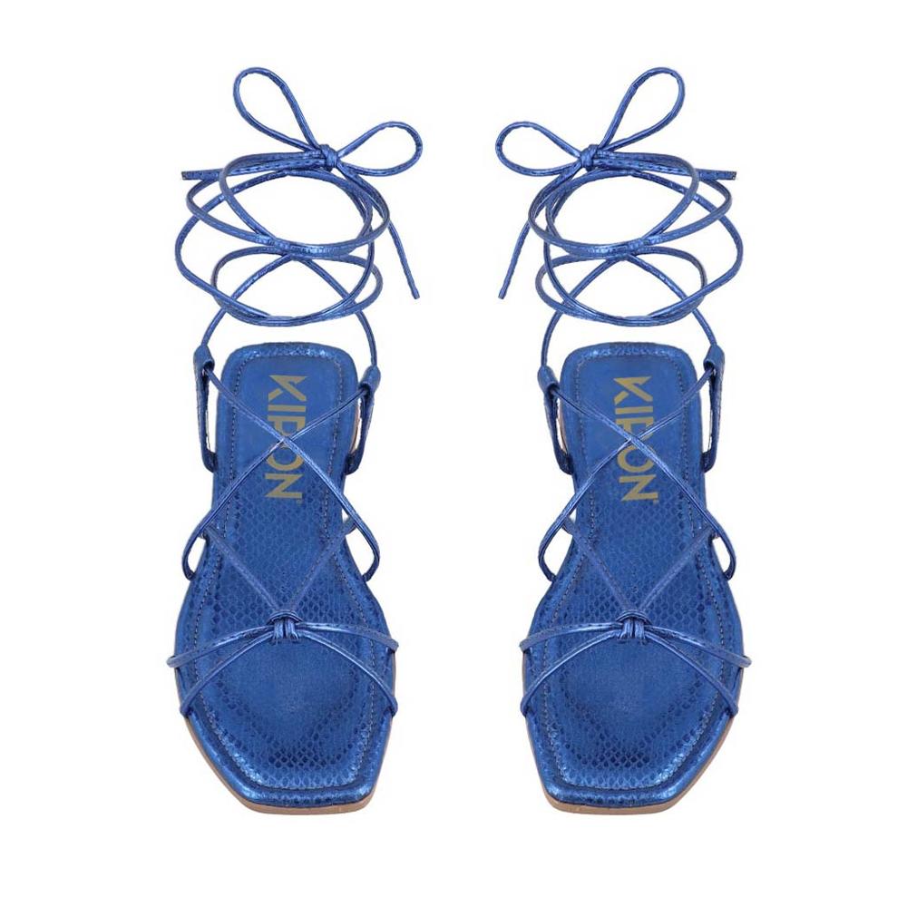 Foto 2 | Sandalias Gladiadoras Casuales Kipon Correas Azules para Mujer