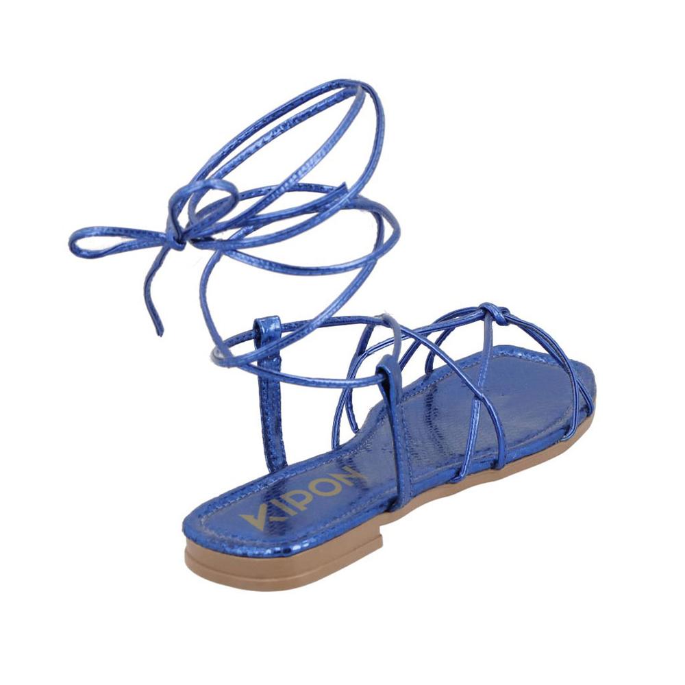 Foto 5 pulgar | Sandalias Gladiadoras Casuales Kipon Correas Azules para Mujer
