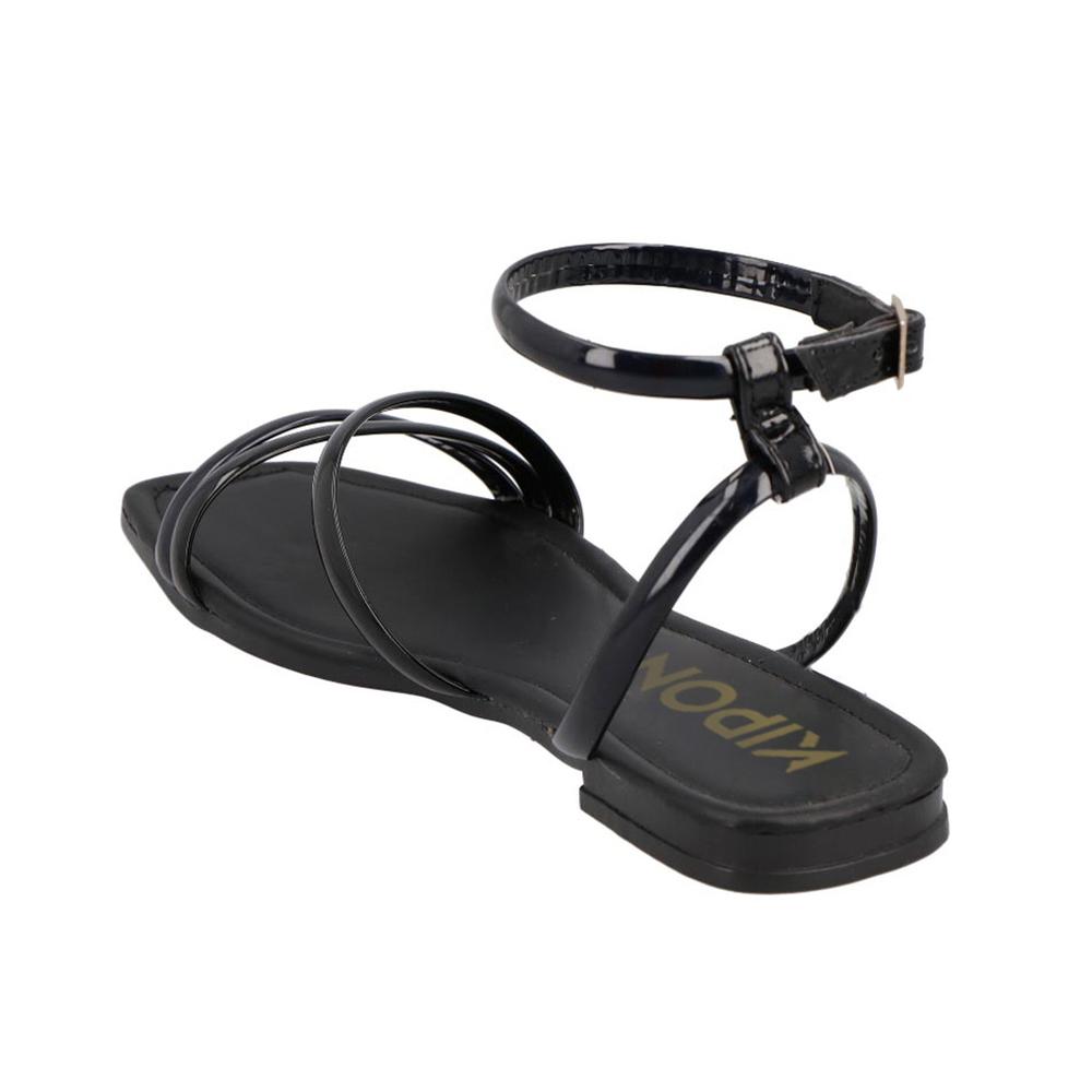 Foto 5 pulgar | Sandalias Casuales de Piso Kipon Negras para Mujer
