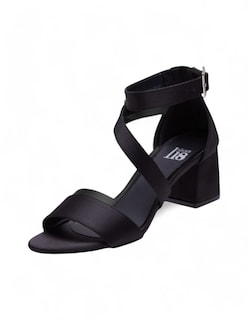 Foto 1 | Sandalias Calzado Watanabe Color Negro Tacones Satinados