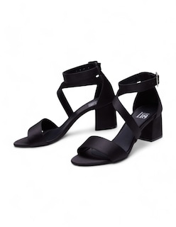 Foto 3 | Sandalias Calzado Watanabe Color Negro Tacones Satinados