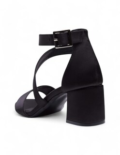 Foto 4 | Sandalias Calzado Watanabe Color Negro Tacones Satinados