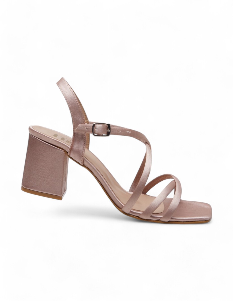 Foto 5 pulgar | Sandalia Calzado Watanabe Color Beige Tacones Tiras