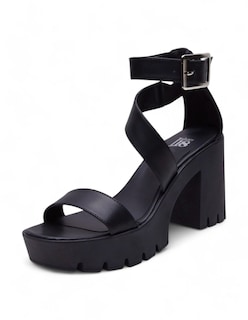 Foto 1 | Sandalia Calzado Watanabe Color Negro Tacon Ancho