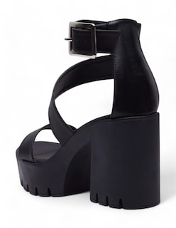 Foto 4 | Sandalia Calzado Watanabe Color Negro Tacon Ancho
