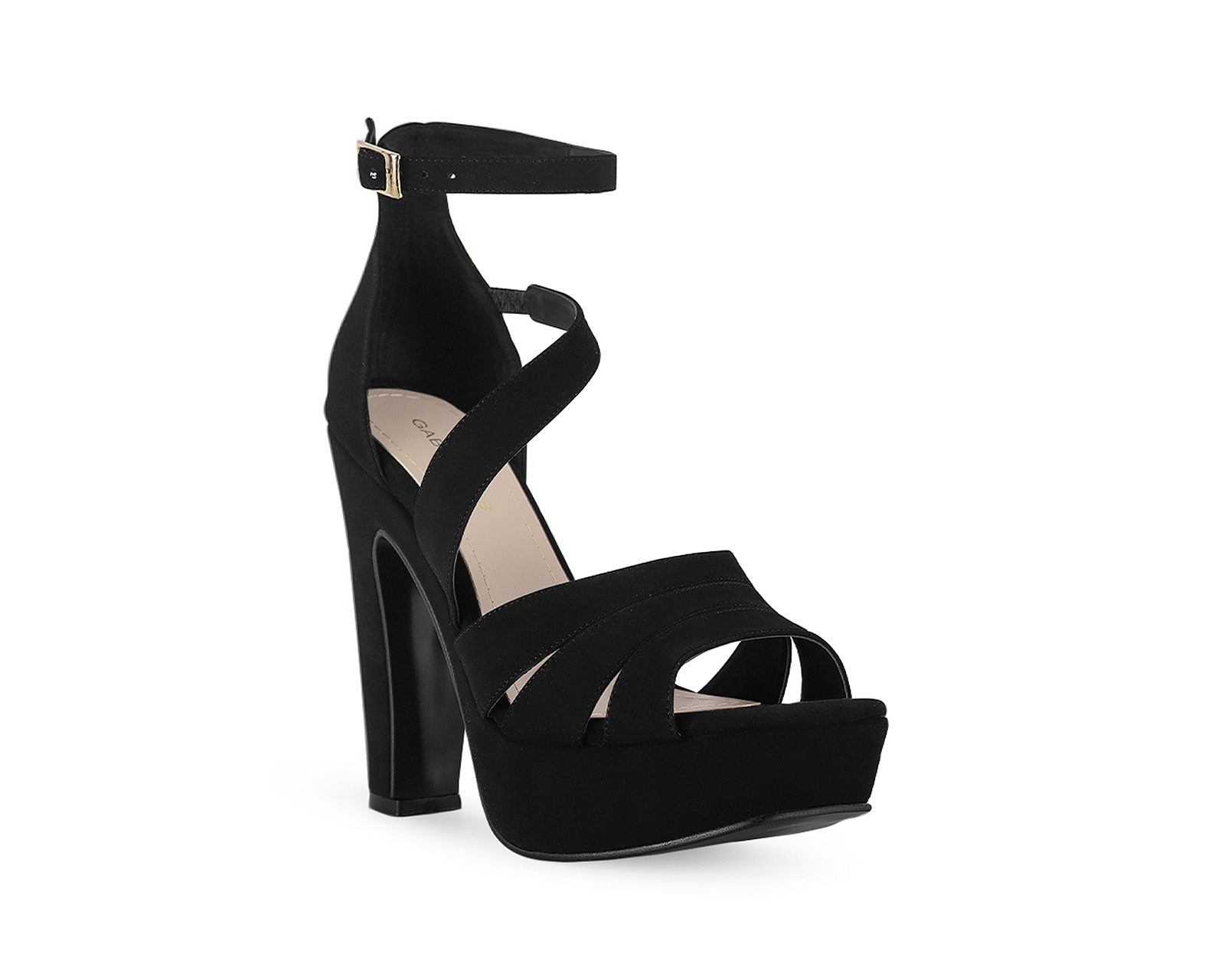 Foto 1 | Sandalia con Tacon Negro