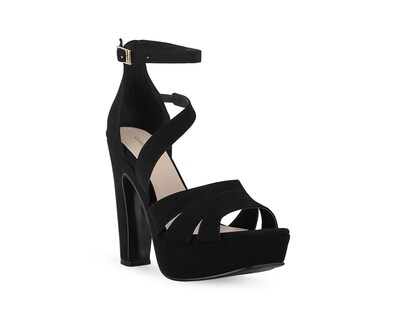 Foto 1 | Sandalia con Tacon Negro