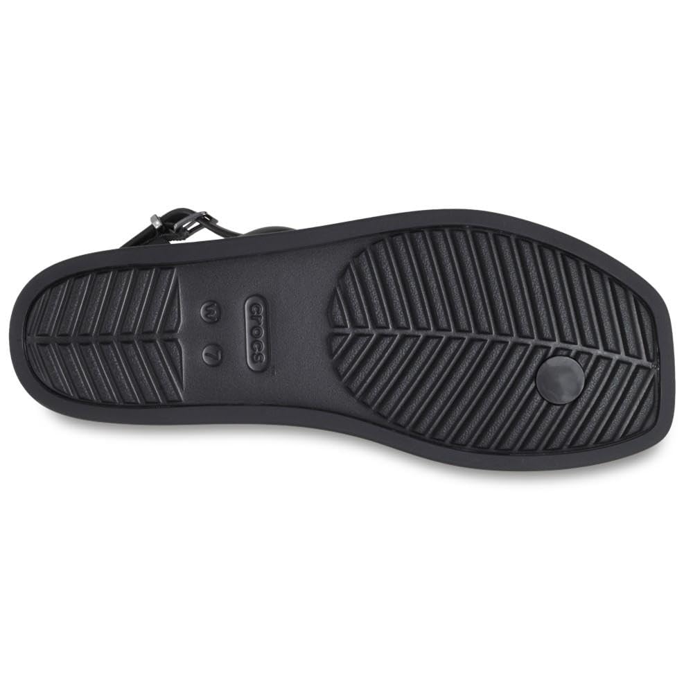 Foto 6 | Sandalias Crocs Miami Tanga Para Mujer, Color Negro, Talla 11 - Venta Internacional.