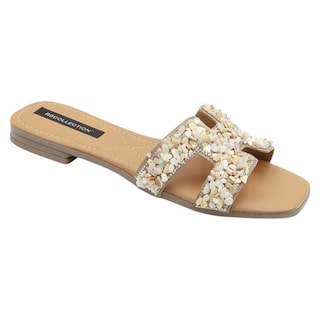 Foto 1 | Sandalias de Piso Beige para Mujer