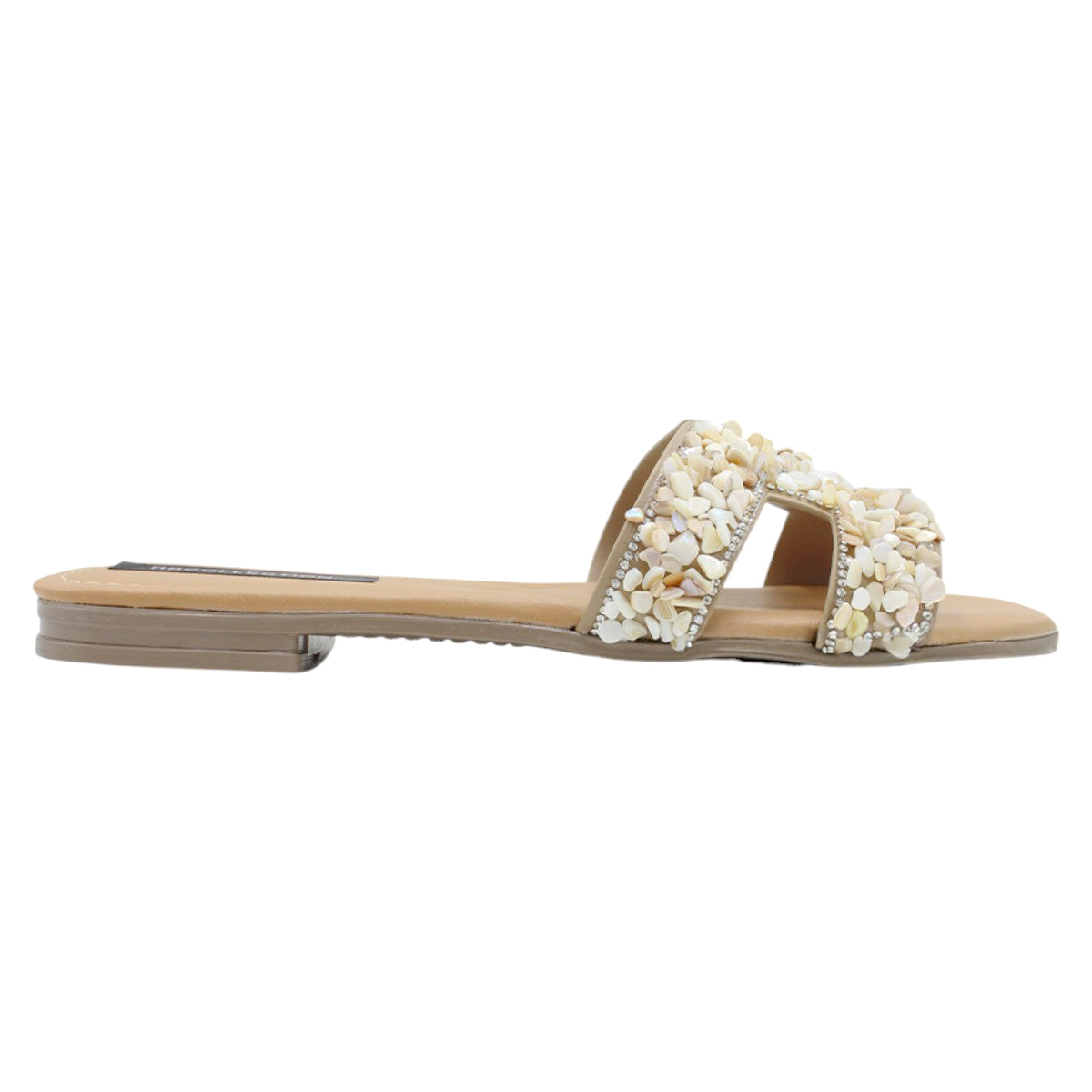 Foto 3 pulgar | Sandalias de Piso Beige para Mujer