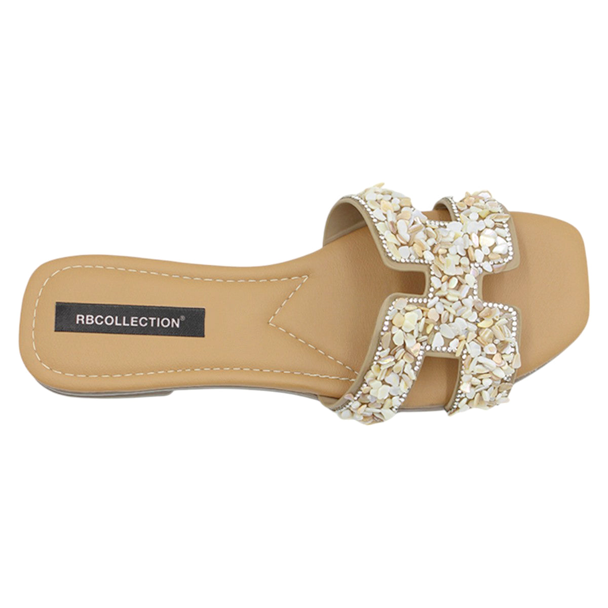 Foto 4 pulgar | Sandalias de Piso Beige para Mujer