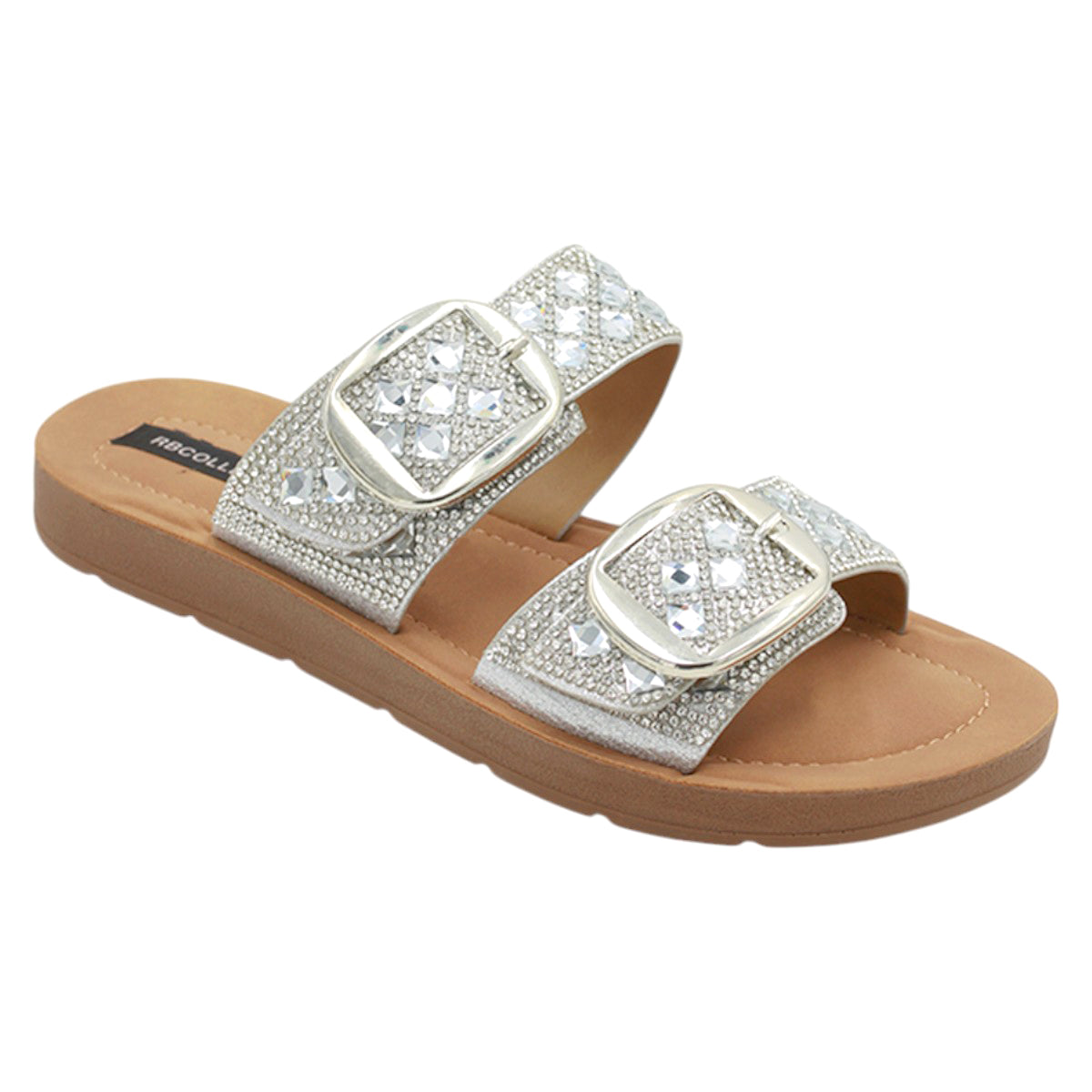 Foto 2 pulgar | Sandalias Rbcollection Plata para Mujer