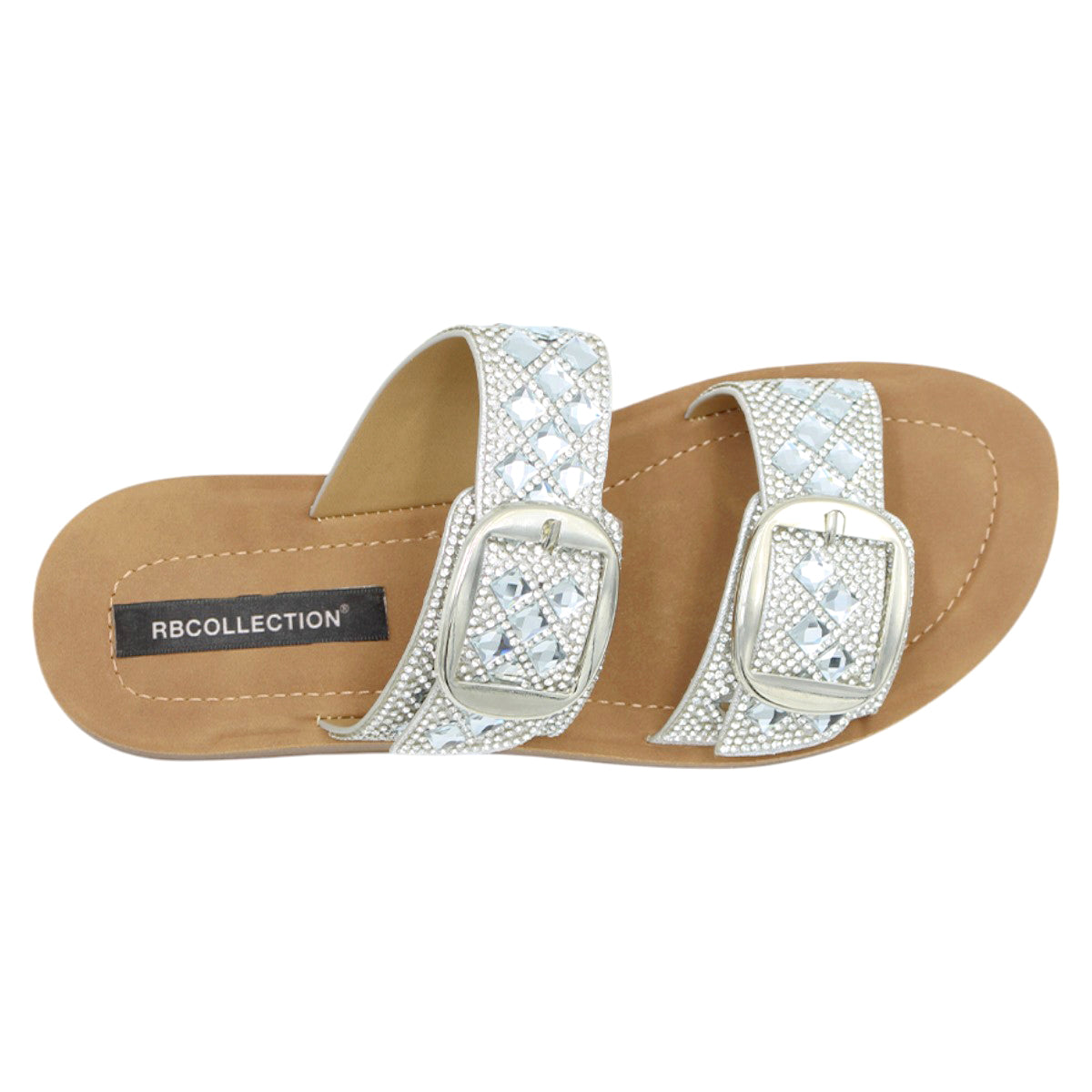 Foto 4 pulgar | Sandalias Rbcollection Plata para Mujer