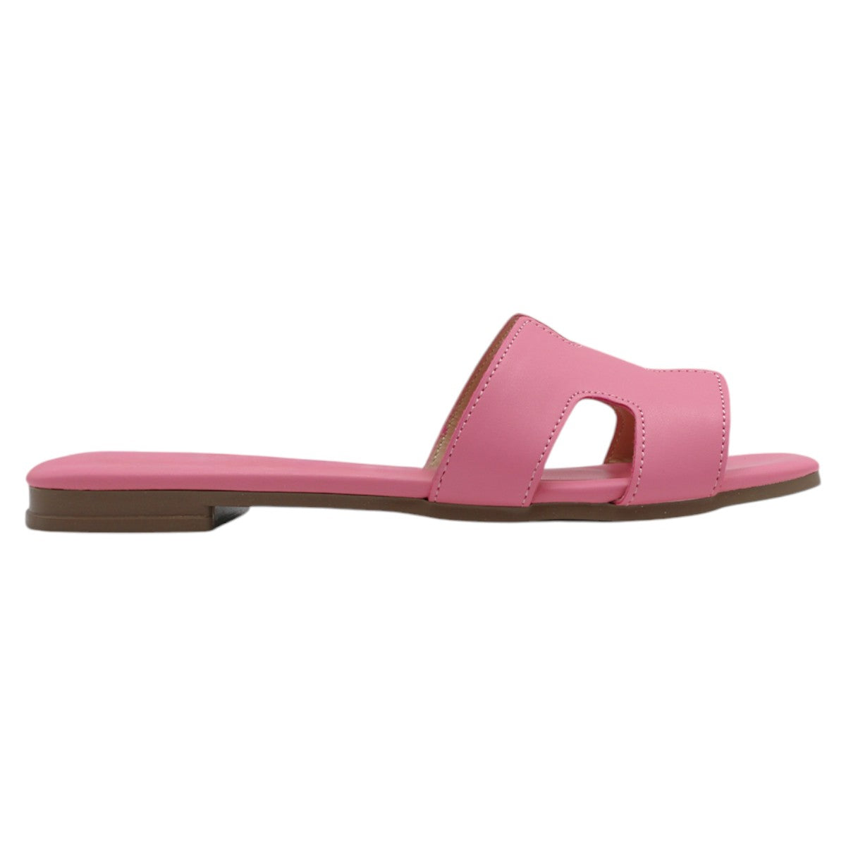 Foto 3 pulgar | Sandalias de Piso Rosa de Piel Vegana para Mujer