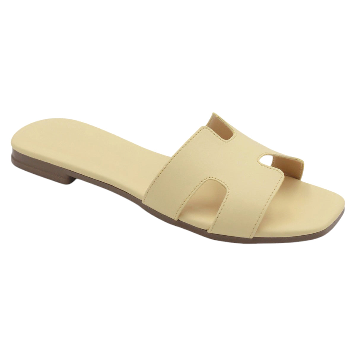 Foto 2 pulgar | Sandalias Rbbasics Piel Vegana Amarillo para Mujer