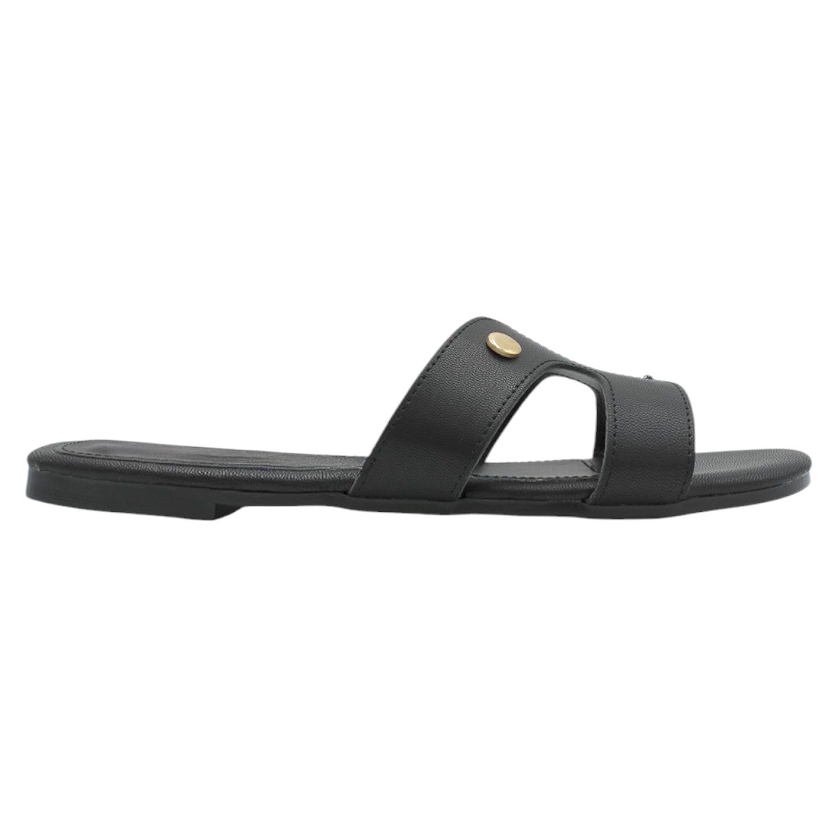 Foto 3 pulgar | Sandalias De Piso Exterior Piel Vegana Color Negro Para Mujer De Rbbasics
