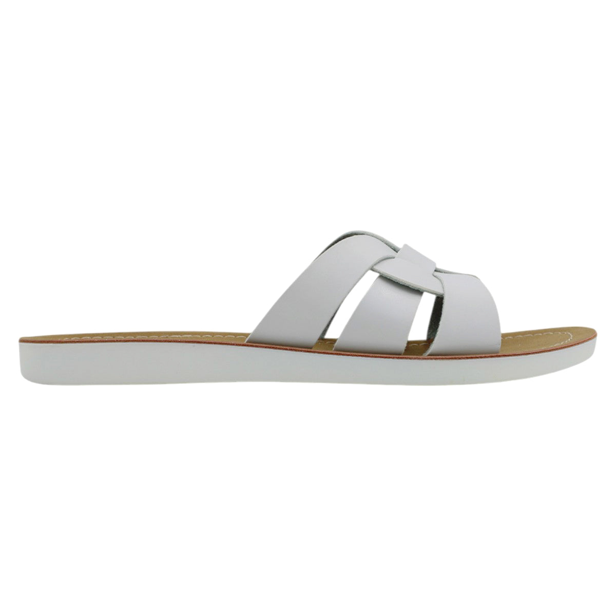 Foto 3 pulgar | Sandalias de Piso Rbcollection Piel Vegana Blanco para Mujer