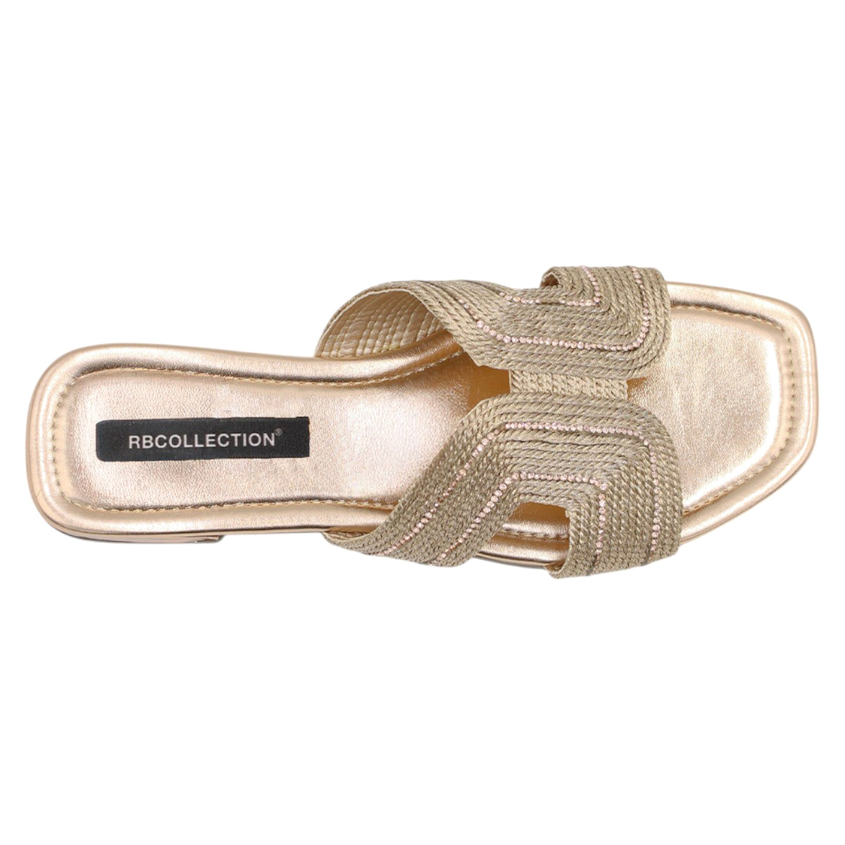 Foto 3 | Sandalias Rbcollection Oro Para Mujer