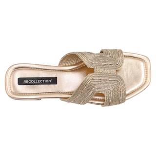 Foto 3 | Sandalias Rbcollection Oro Para Mujer