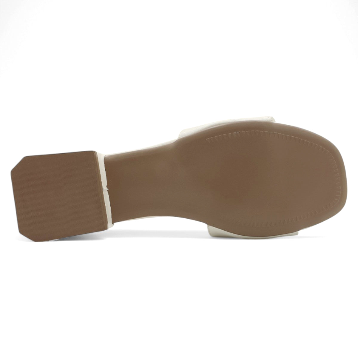Foto 5 pulgar | Sandalias de Piso de Piel Vegana Blancos para Mujer