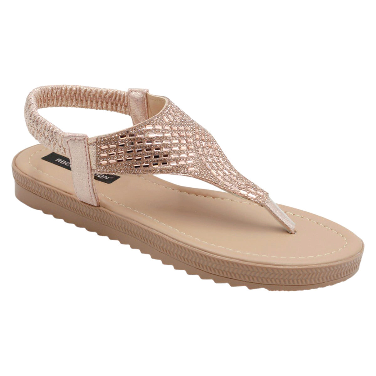 Foto 2 pulgar | Sandalias de Pisl Oro con Pedrería para Mujer