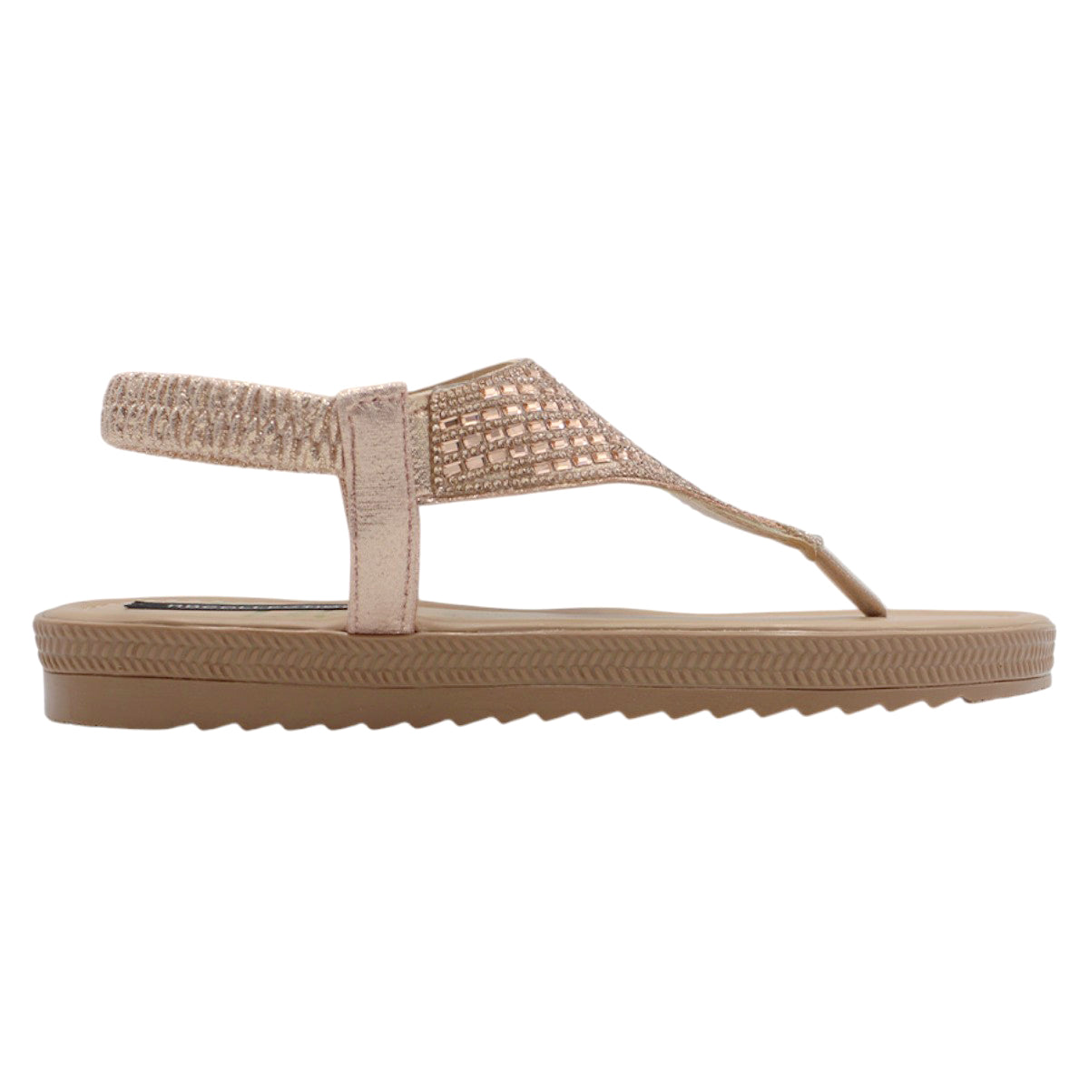 Foto 3 pulgar | Sandalias de Pisl Oro con Pedrería para Mujer