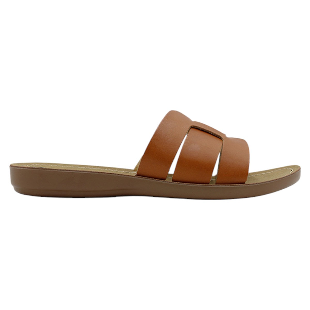Foto 3 pulgar | Sandalias Rbcollection Piel Vegana Café para Mujer