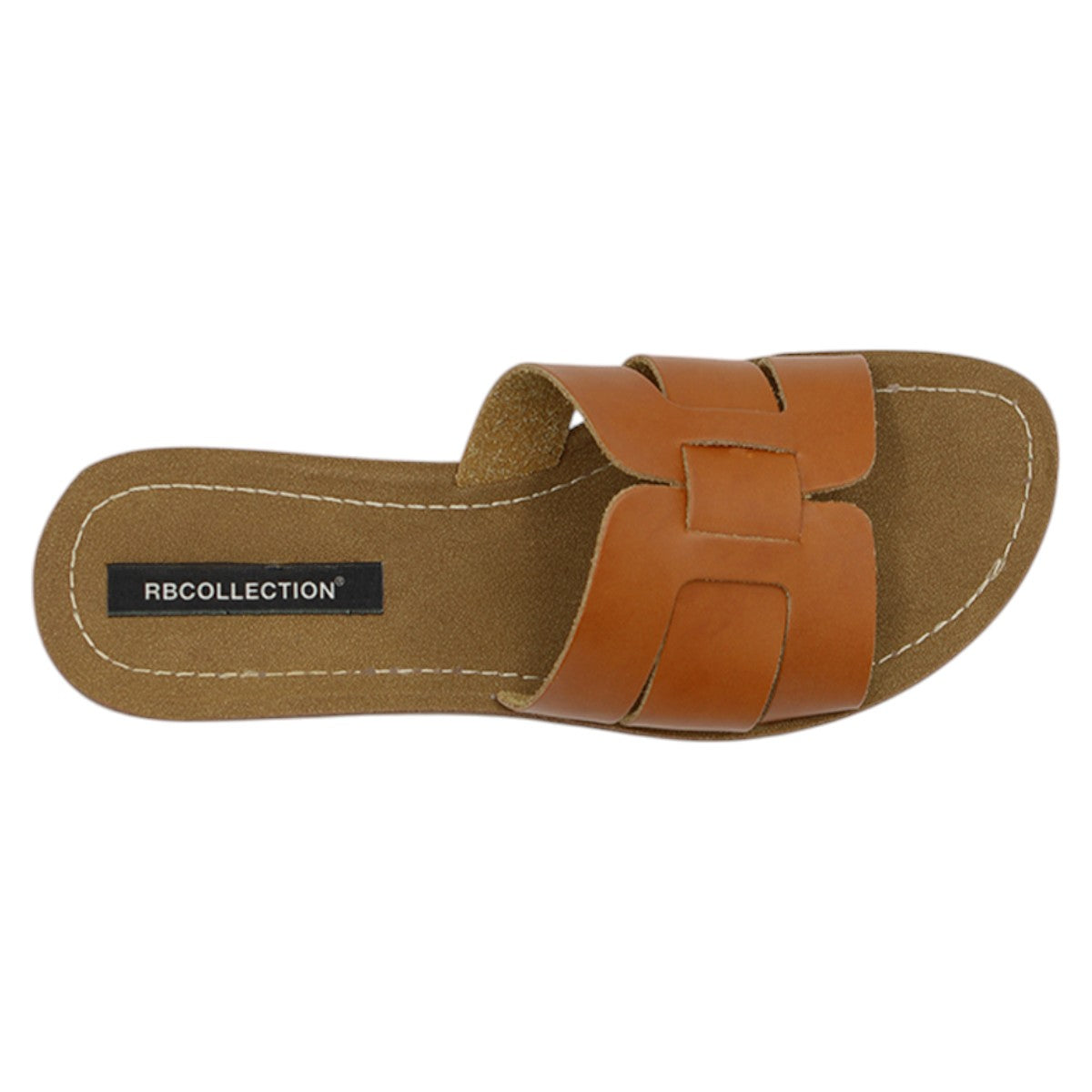 Foto 4 pulgar | Sandalias Rbcollection Piel Vegana Café para Mujer
