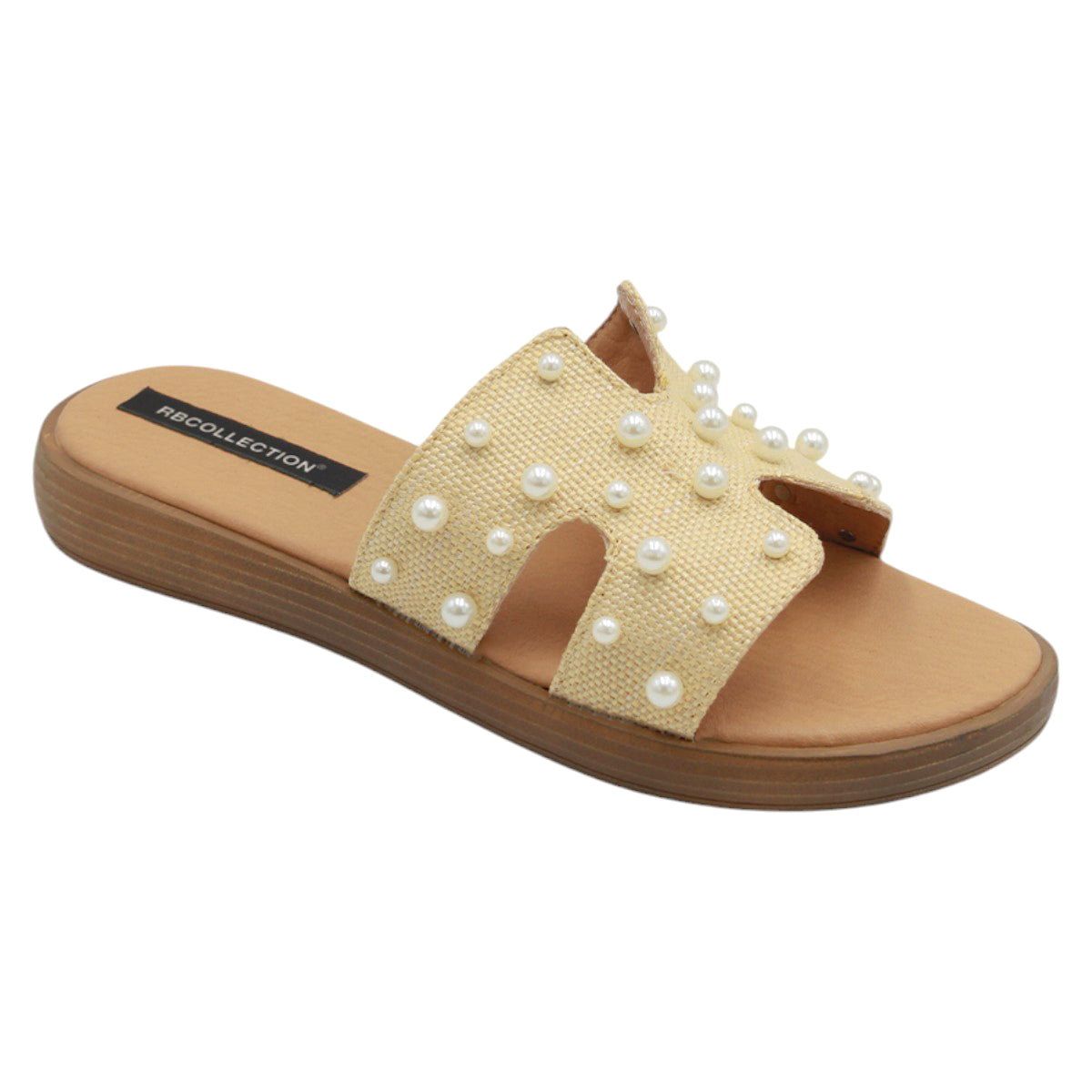 Foto 2 pulgar | Sandalias de Piso Rbcollection Beige para Mujer