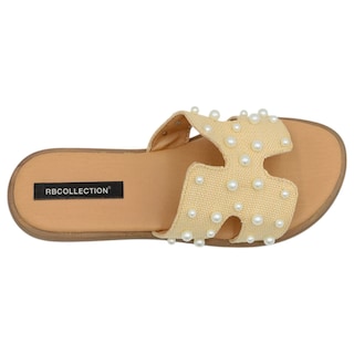 Foto 3 | Sandalias de Piso Rbcollection Beige para Mujer
