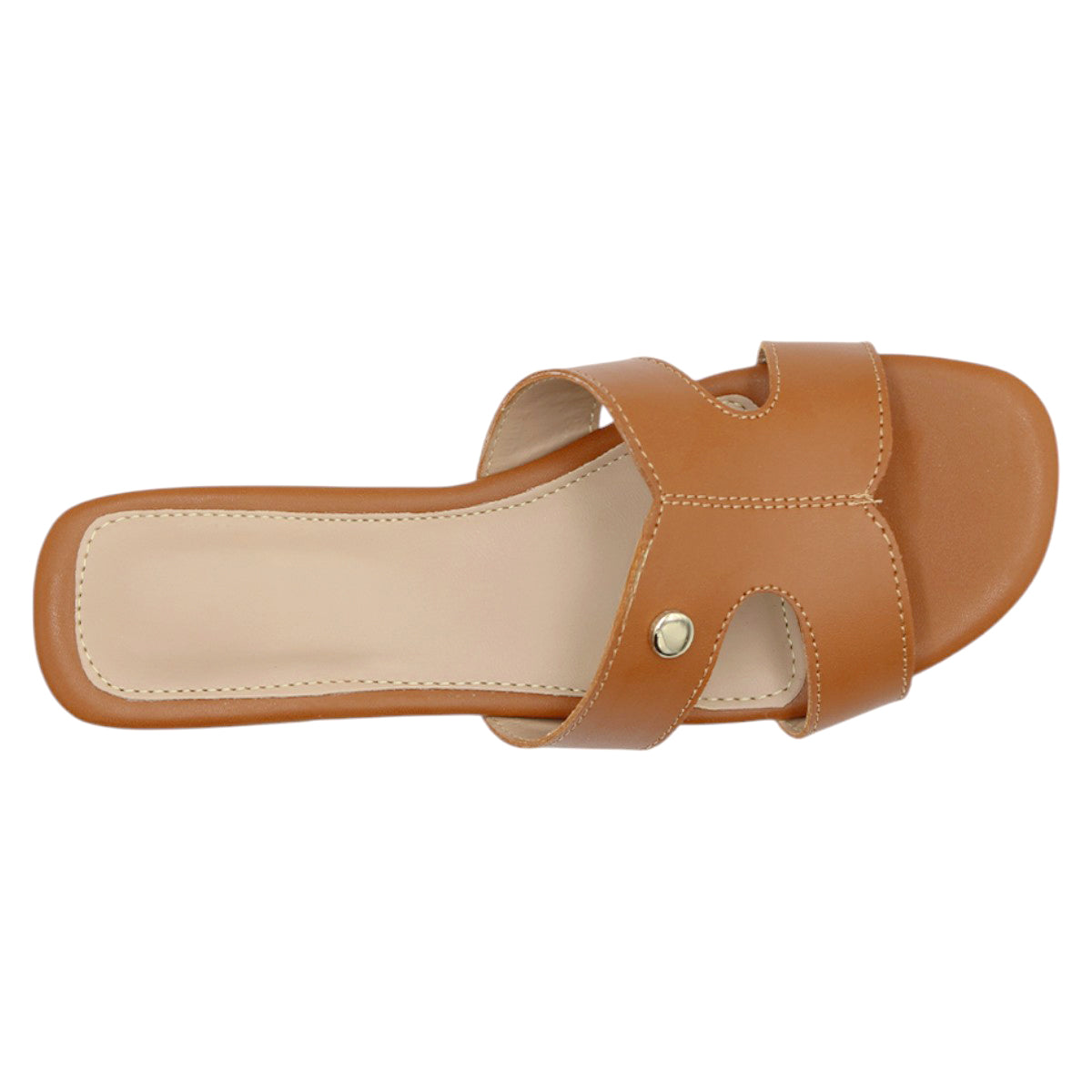 Foto 4 pulgar | Sandalias Piel Vegana Rbbasics Café para Mujer