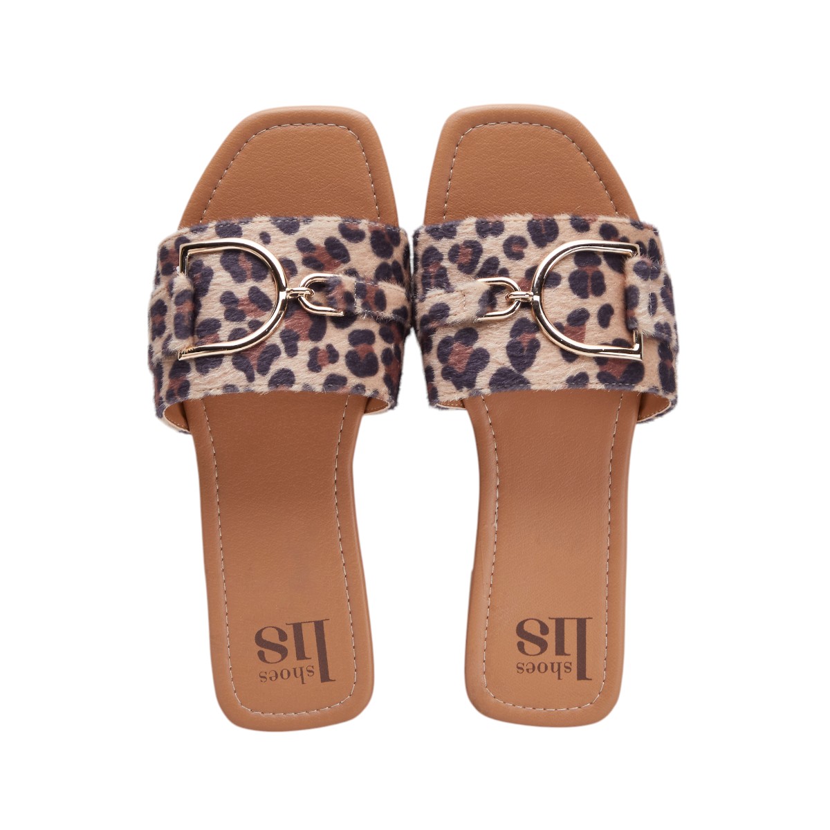 Sandalia Calzado Watanabe Color Multicolor Animal Print Plana Herraje