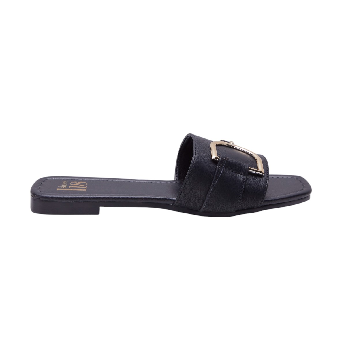 Foto 5 pulgar | Sandalia Calzado Watanabe Color Negro  Plana Herraje