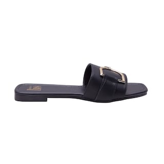 Foto 4 | Sandalia Calzado Watanabe Color Negro Plana Herraje