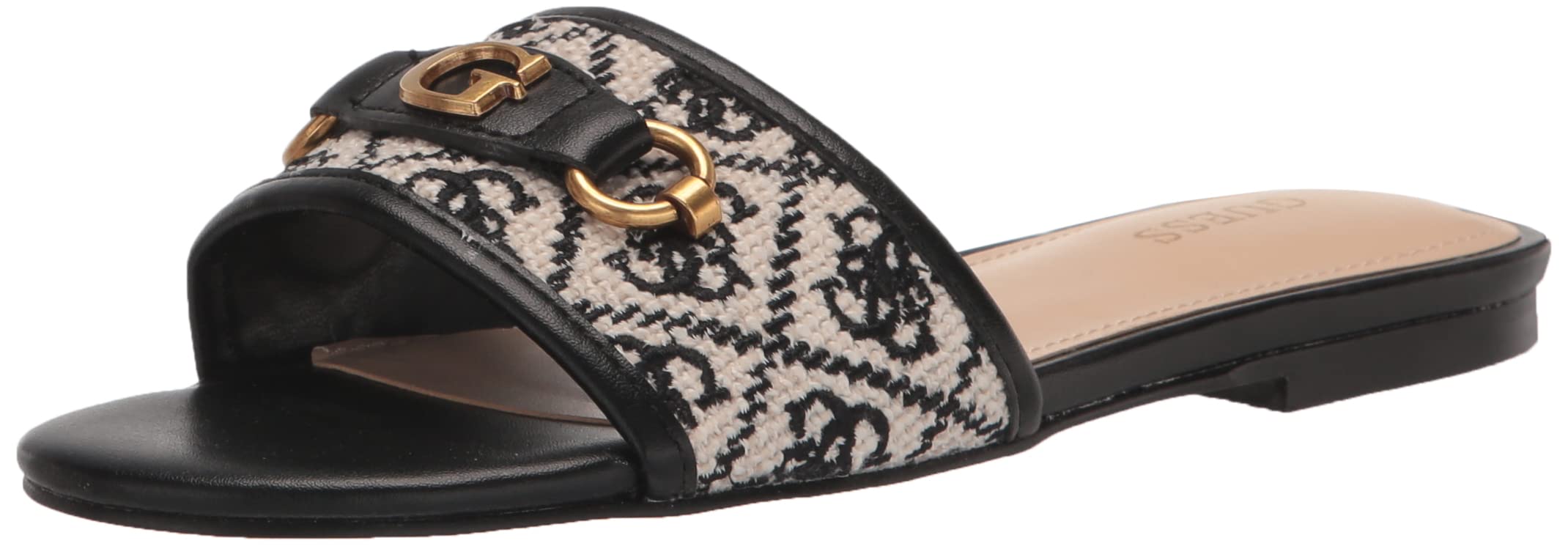 Foto 2 pulgar | Sandalia Guess Hammi Para Mujer, Color Negro, Multi 001, Talla 7.5 - Venta Internacional.