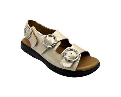 Foto 2 | Sandalia Huarache De Piel Para Mujer Cómodo 20 Hrs 1010